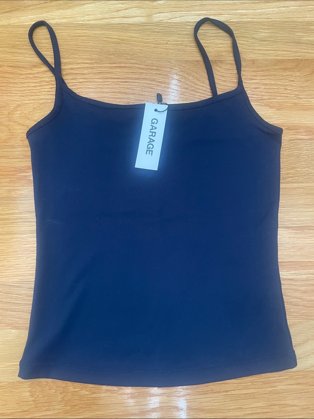 NWT New with Tags GARAGE Women’s Navy Blue Mariana Blue Sleek Scoop Cami Top